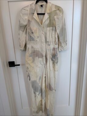 Universal Thread Cream Tie-Dye Utility Jumpsuit